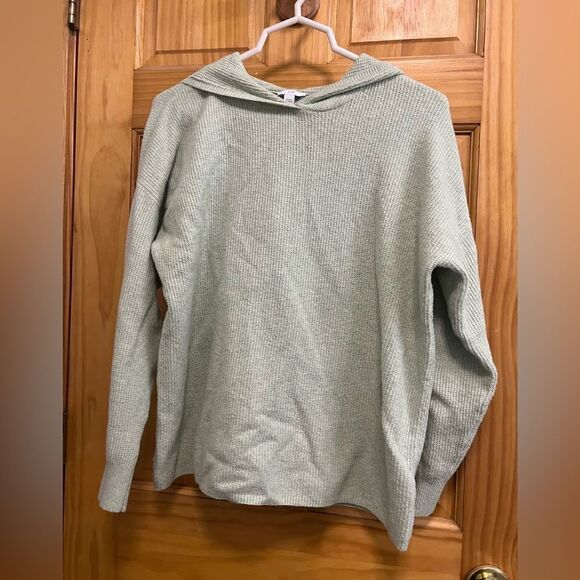 J. Jill size small super soft green hoodie - Picture 1 of 5